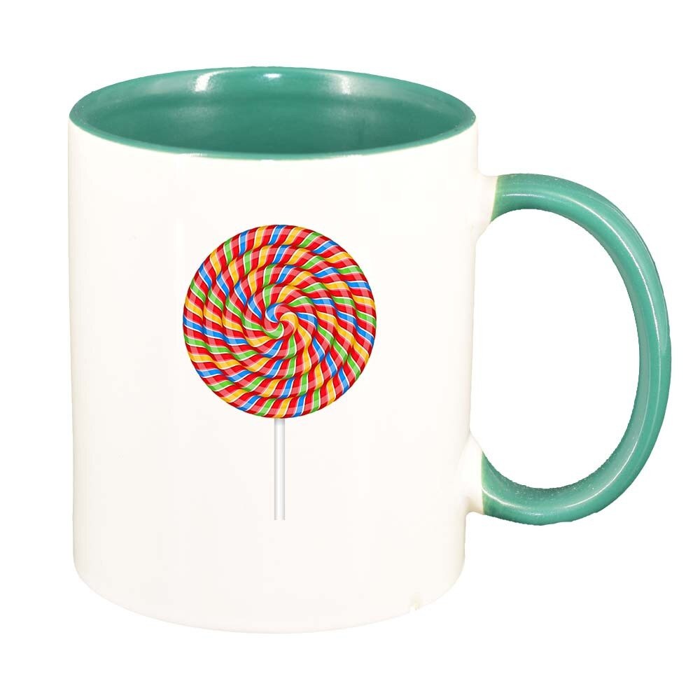 Cana Lollypop, interior verde, 330ml, D409