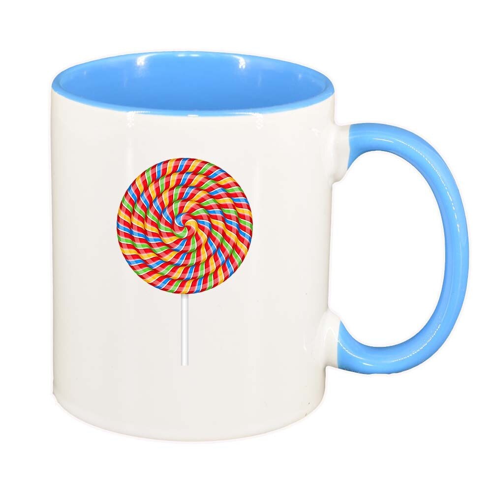 Cana Lollypop, interior albastru, 330ml, D409