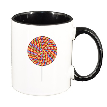 Cana Lollypop, interior negru, 330ml, D409 Cana Lollypop, interior negru, 330ml, D409