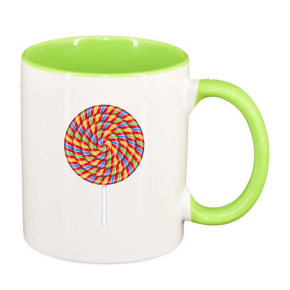 Cana Lollypop, interior verde deschis, 330ml, D409