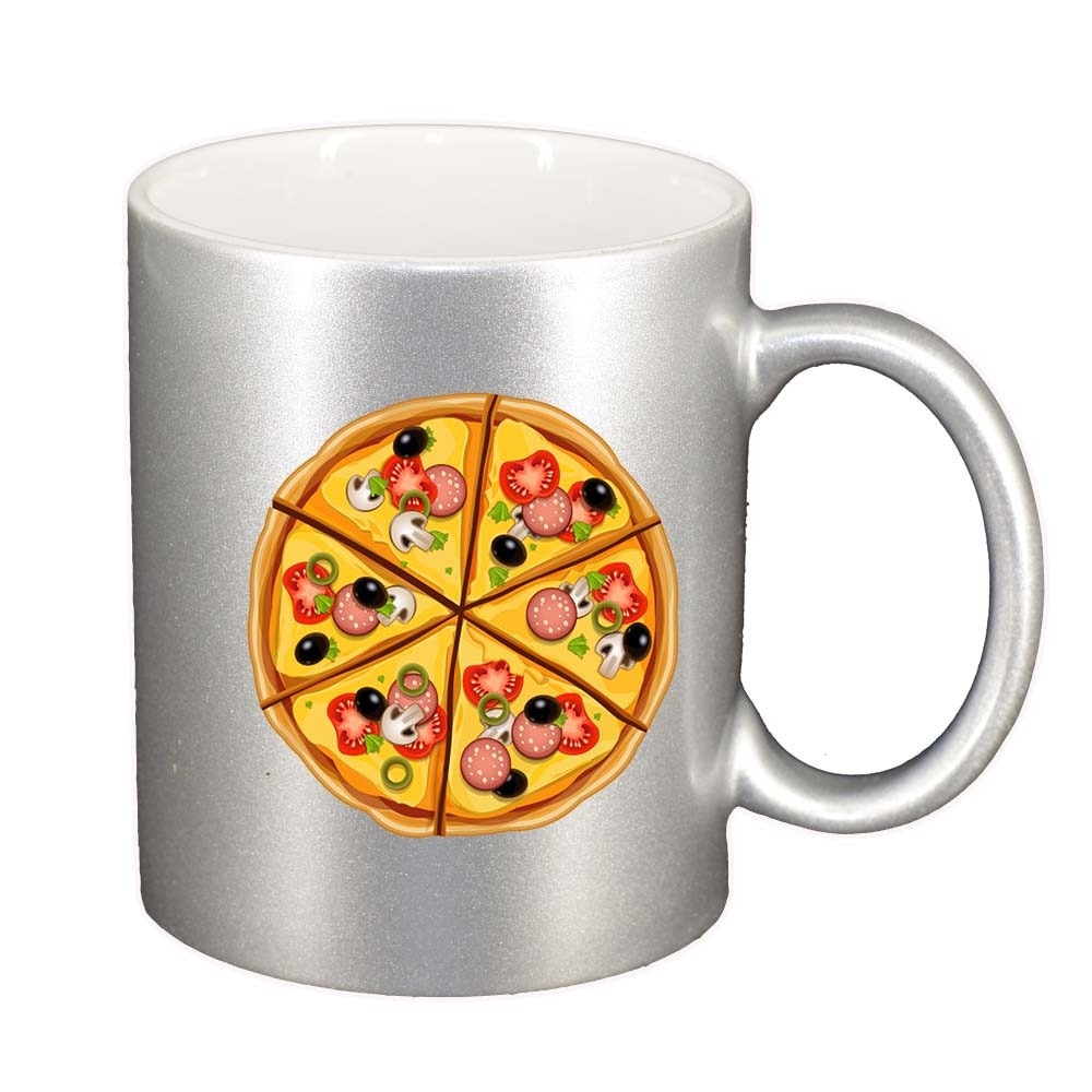 Cana Pizza, argintiu sidefata, 330ml, D410