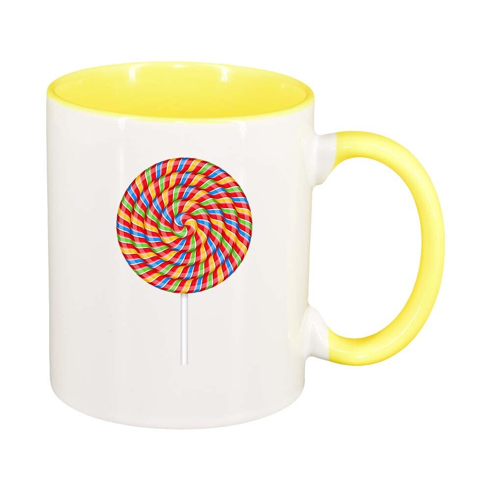 Cana Lollypop, interior galben, 330ml, D409