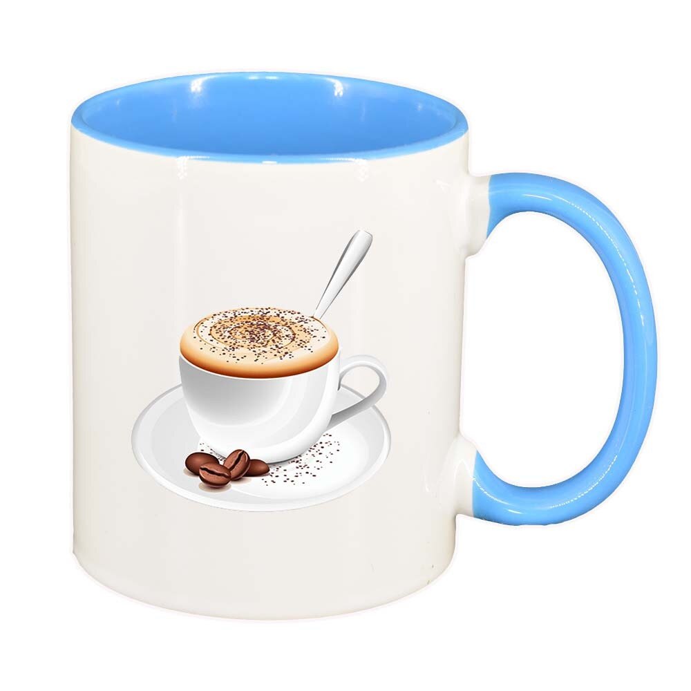 Cana Coffee, interior albastru, 330ml, D411