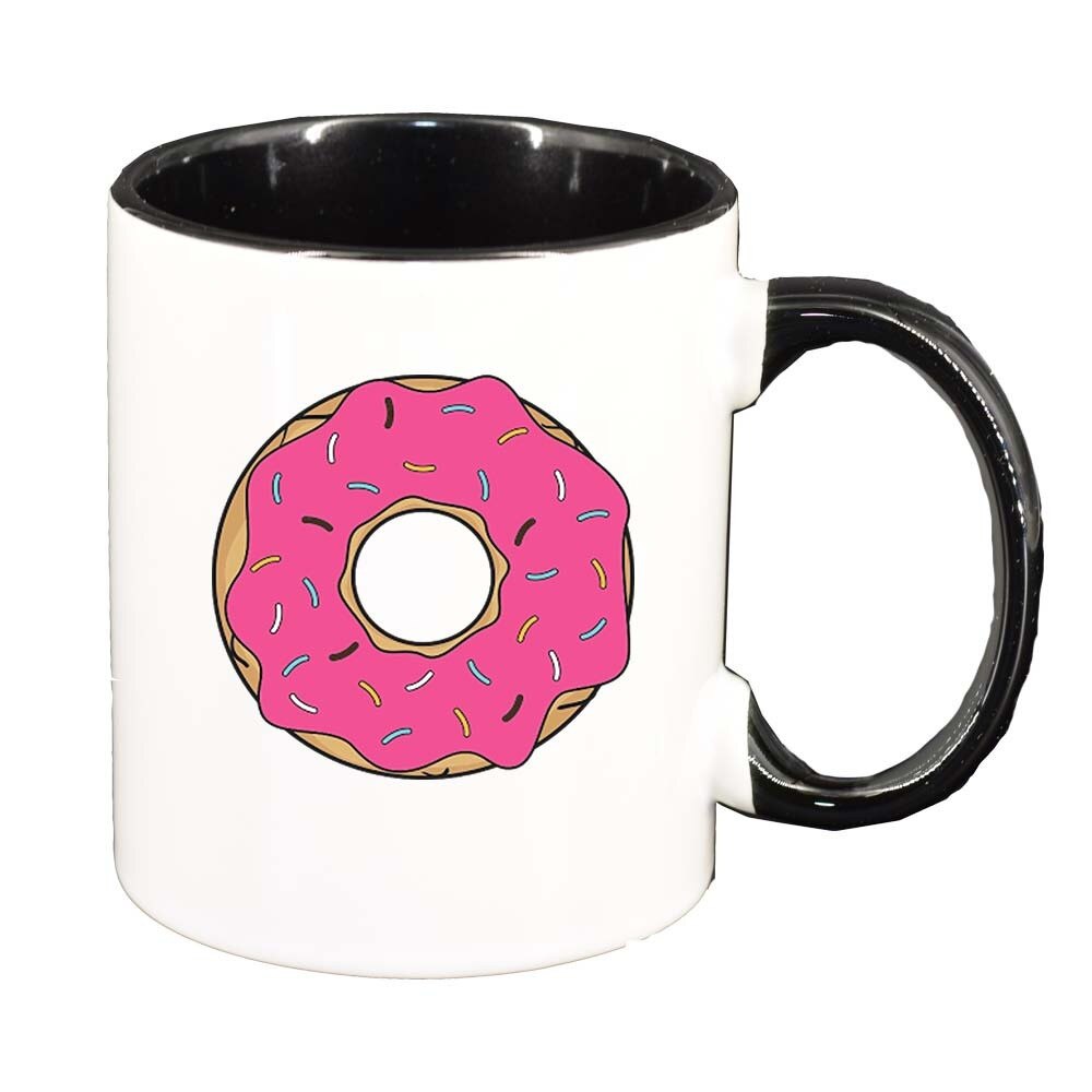 Cana Doughnut, interior negru, 330ml, D415