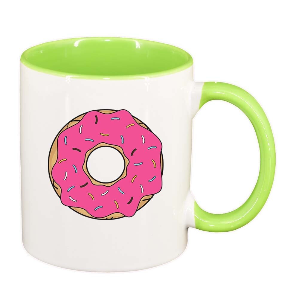 Cana Doughnut, interior verde deschis, 330ml, D415
