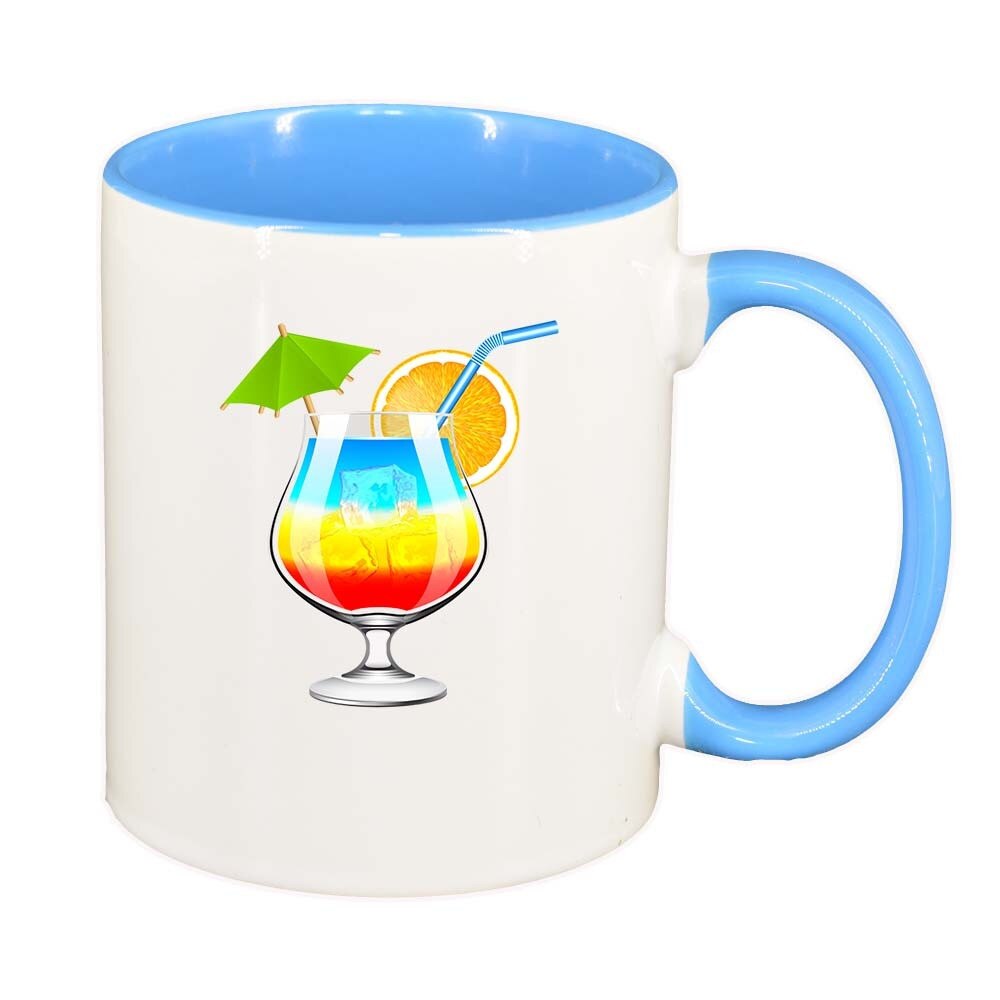 Cana Cocktail, interior albastru, 330ml, D413