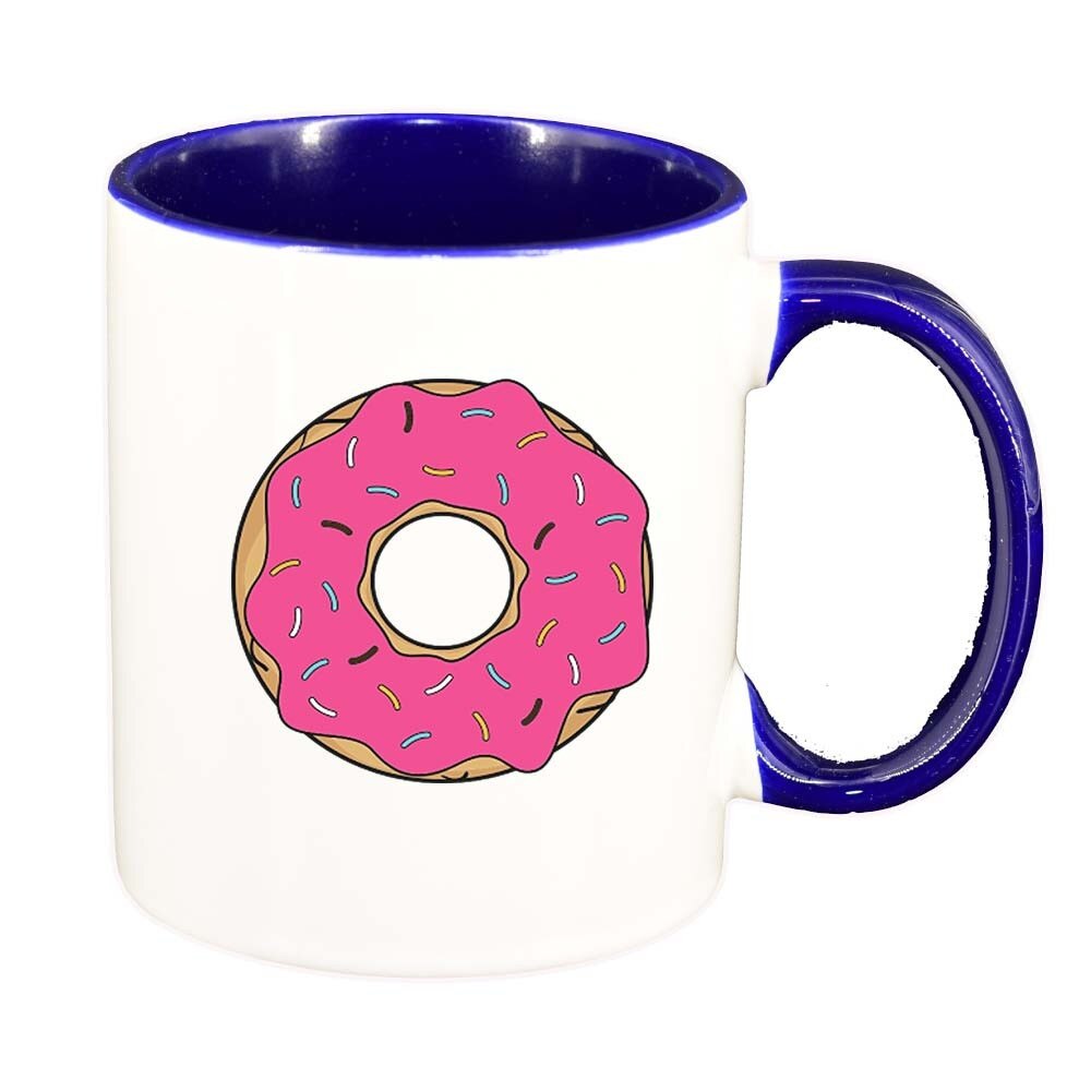 Cana Doughnut, interior albastru inchis, 330ml, D415