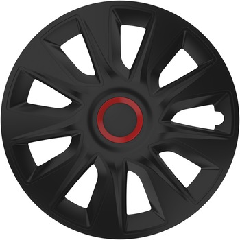 Set 4 buc capace roti Stratos black RR (inel rosu) 17 Set 4 buc capace roti Stratos black RR (inel rosu) 17
