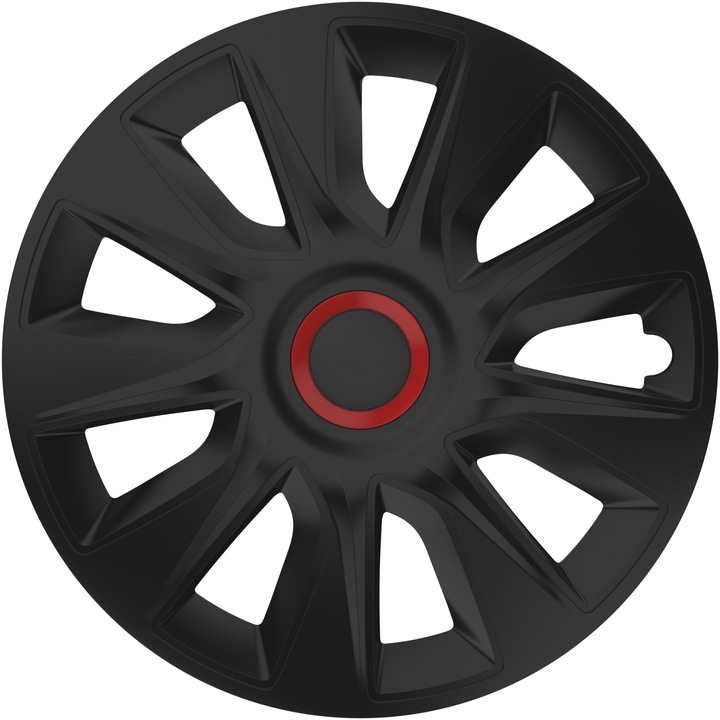 Set 4 buc capace roti Stratos black RR (inel rosu) 16"