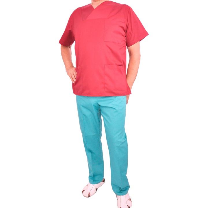 Costum medical barbati, multicolor, marimea 52