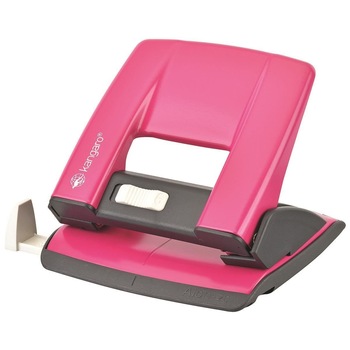 Perforator Kangaro Aion-20/S din metal, 20 coli, roz fucsia Perforator Kangaro Aion-20/S din metal, 20 coli, roz fucsia