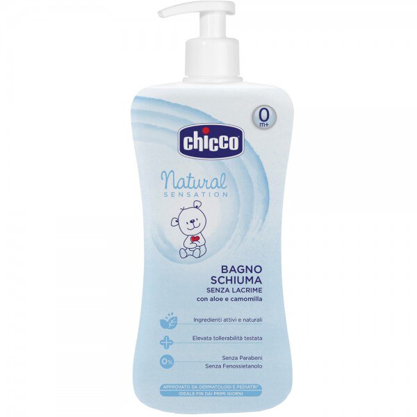Spuma de baie fara lacrimi Chicco Natural Sensation, 500 ml