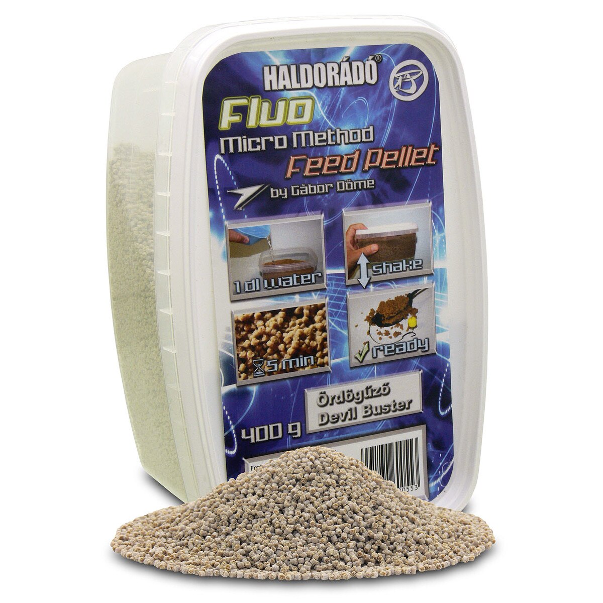 Pelete,Haldorado,Fluo Micro Method Feed Pellet - Devil Buster 400 g