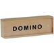 Domino mini in cutie de lemn, 28 piese, 3 ani+