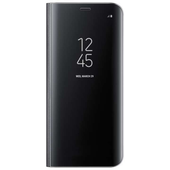 Калъф Clear View Flip Wallet Cover за Samsung Galaxy S10 Plus, Черен