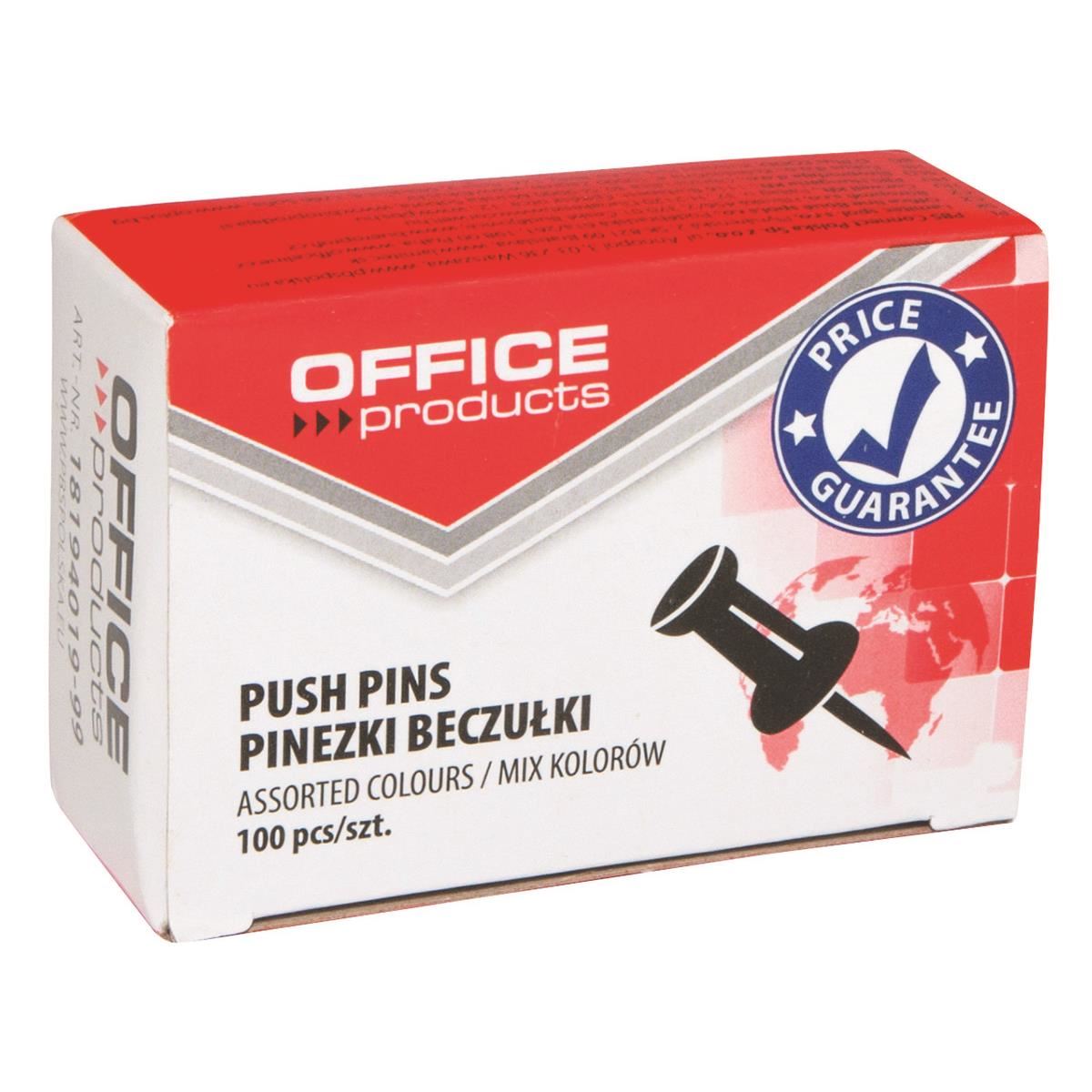 Pioneze color OFFICE Products, tinte pentru pluta , 100 buc/cutie
