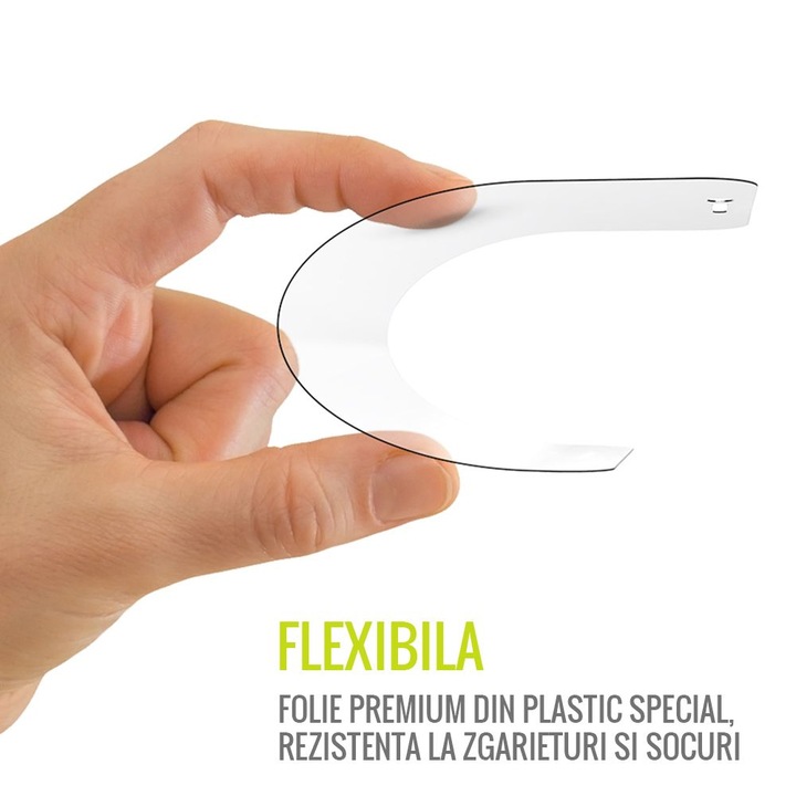 Folie Lemontti Flexi-Glass compatibila cu Oppo A15, Transparent