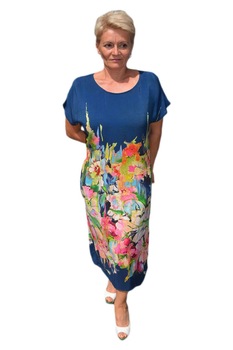 Rochie cu imprimeu floral , D&J Exclusive, Multicolor Rochie cu imprimeu floral , D&J Exclusive, Multicolor