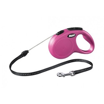 Lesa Flexi Banda Classic S 5m pana la 12kg Pink 11786 Lesa Flexi Banda Classic S 5m pana la 12kg Pink 11786