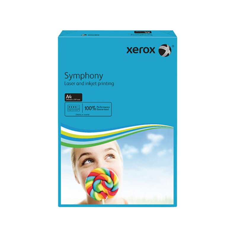 Carton color A4 160gr Xerox Symphony 250 Coli/Top Albastru Intens