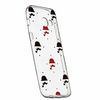 Husa pentru Samsung Galaxy J4+ 2018, Silicon, Slim, Mustache, 180 Husa pentru Samsung Galaxy J4+ 2018, Silicon, Slim, Mustache, 180