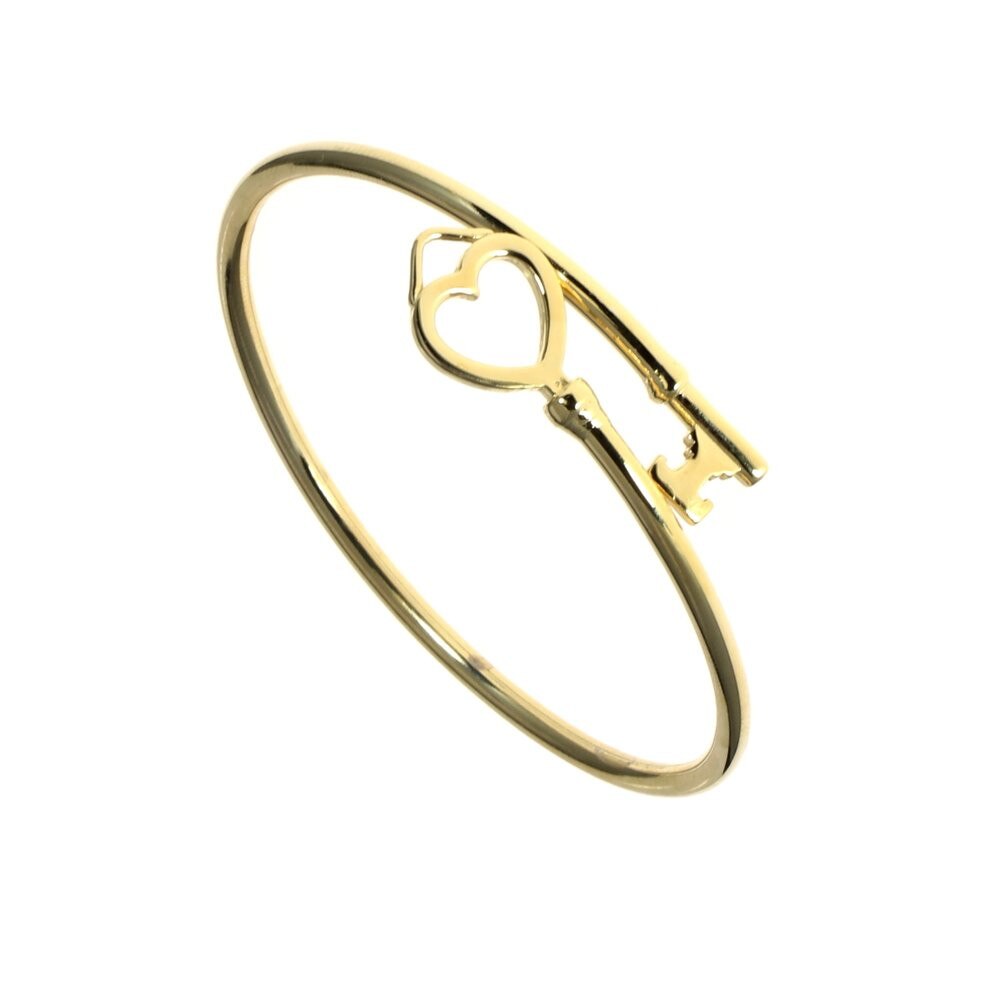 Bratara IJOO, fixa, din argint 925 placat cu aur - Vintage Key