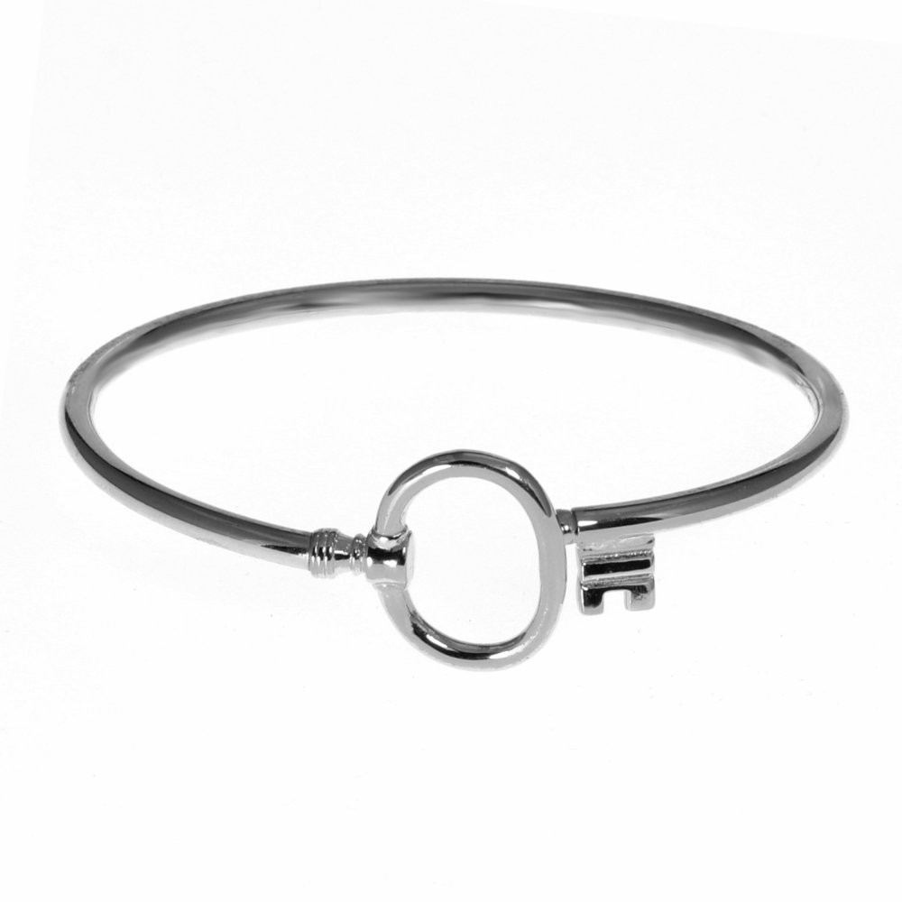 Bratara IJOO, din argint 925 placat cu rodiu, fixa, flexibila - Classic Key