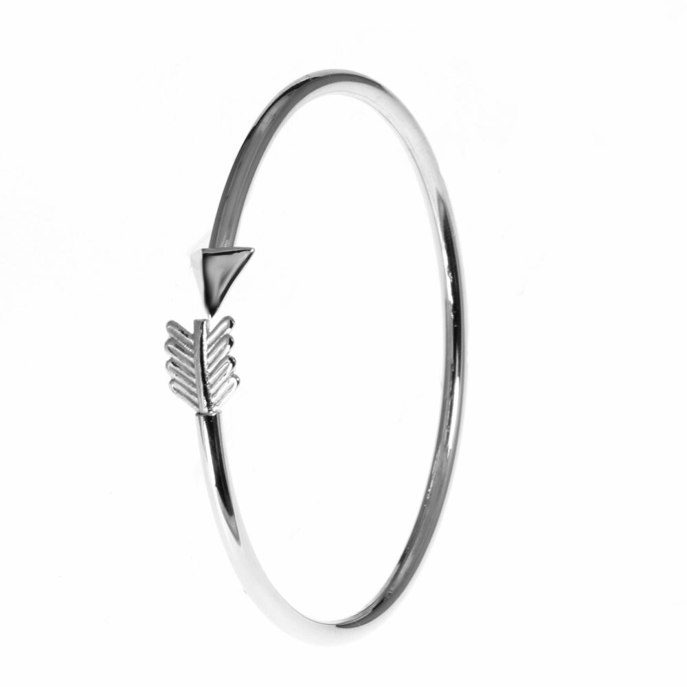 Bratara IJOO, fixa, deschisa, din argint 925 placat cu rodiu - Silver Arrow