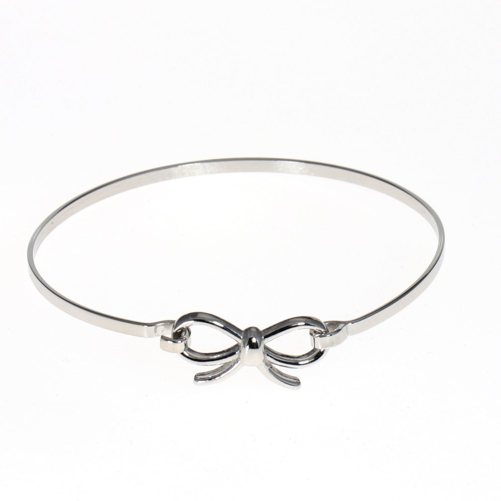 Bratara fixa - IJOO, din argint 925 placat cu rodiu - Silver Bow