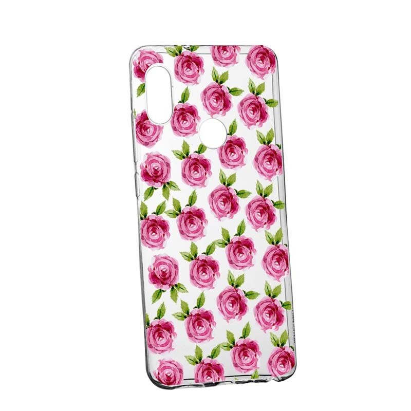 Husa pentru Huawei P Smart 2019, Rose, 107, din din silicon premium, rezistenta la uzura, anti-alunecare