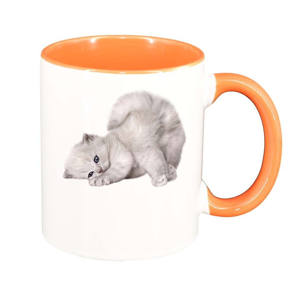 Cana Cat, interior portocaliu, 330ml, D423