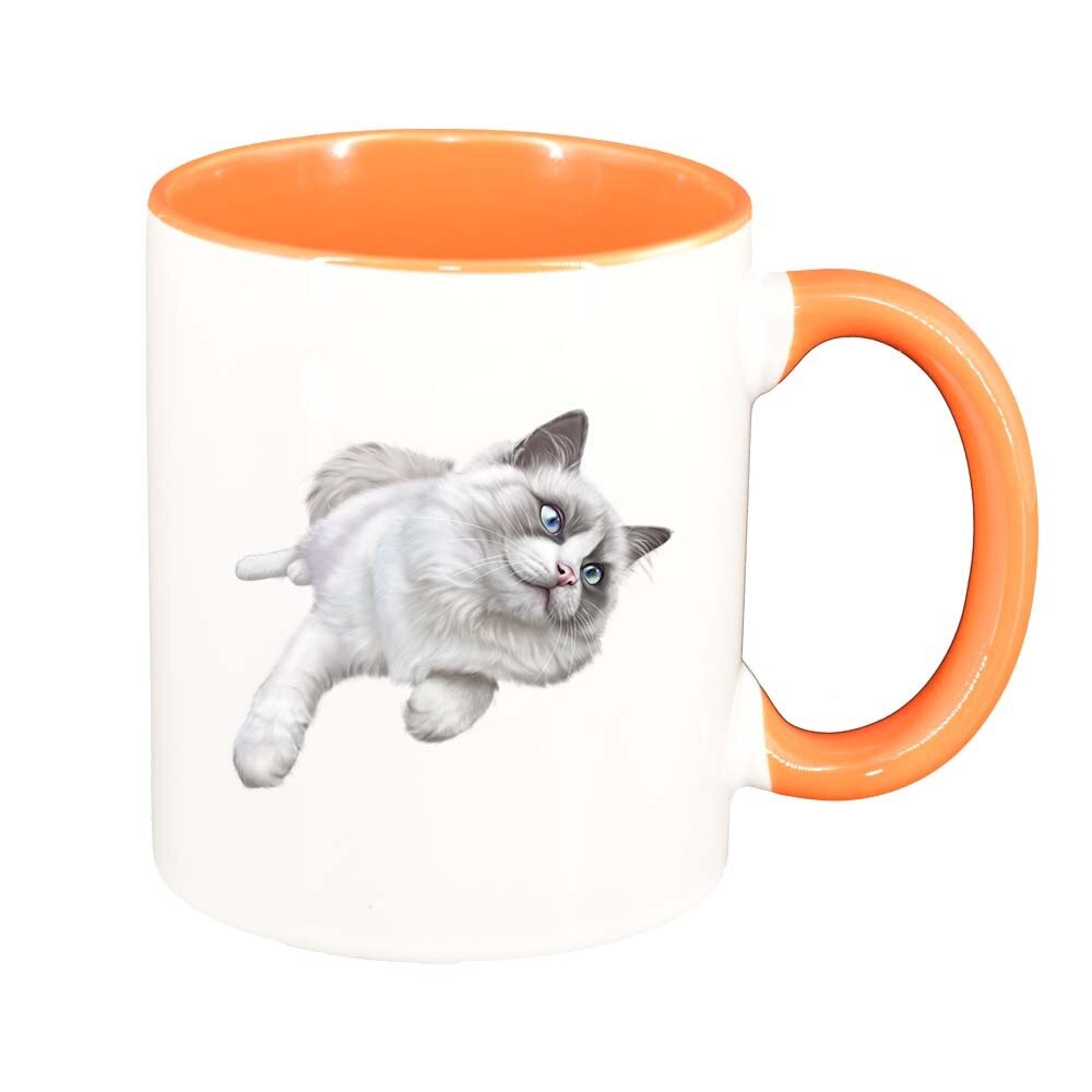 Cana Cat, interior portocaliu, 330ml, D422