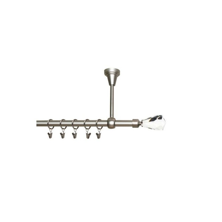 Корниз за таван - Crystal /25 конзола за таван - 400 см - матов хром