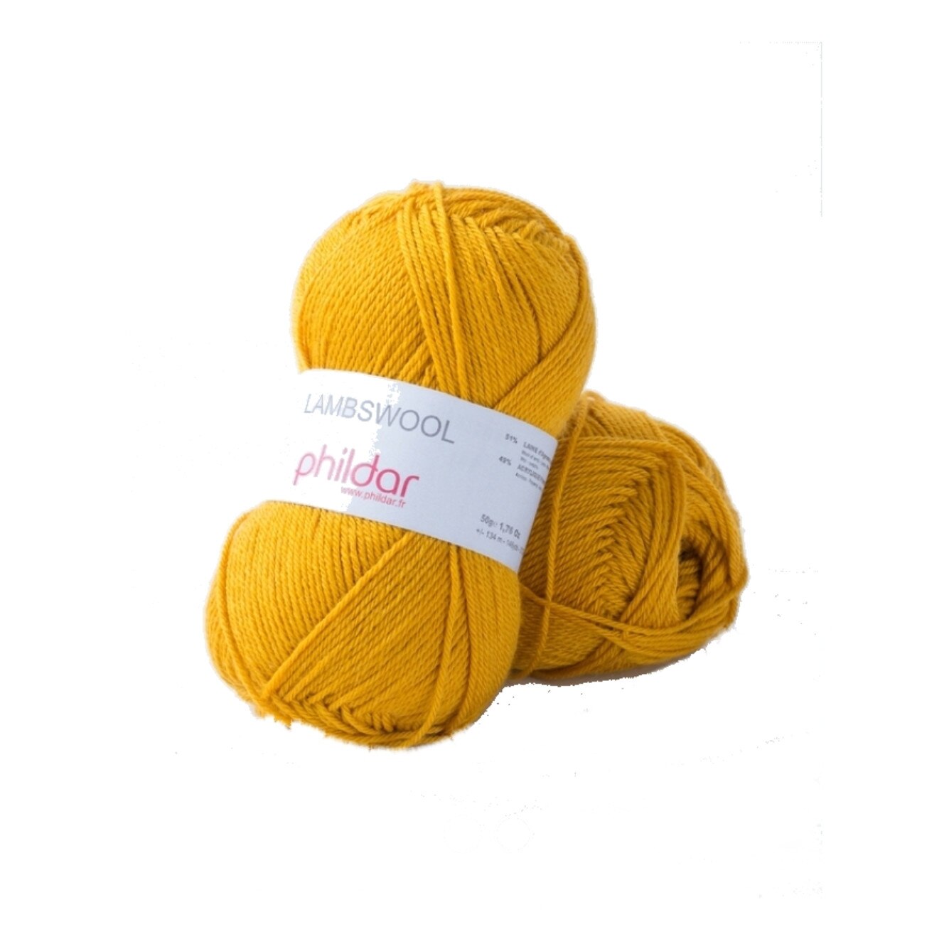 Fir pentru impletit Phil Lambswool 2019 Gold, lungime 134 metri