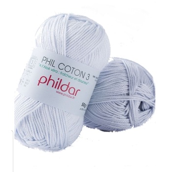 Fir pentru impletit Phil Coton 3 1089 Ciel, lungime 121 metri Fir pentru impletit Phil Coton 3 1089 Ciel, lungime 121 metri