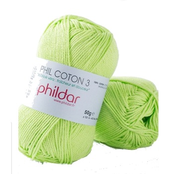 Fir pentru impletit Phil Coton 3 1298 Pistache, lungime 121 metri Fir pentru impletit Phil Coton 3 1298 Pistache, lungime 121 metri