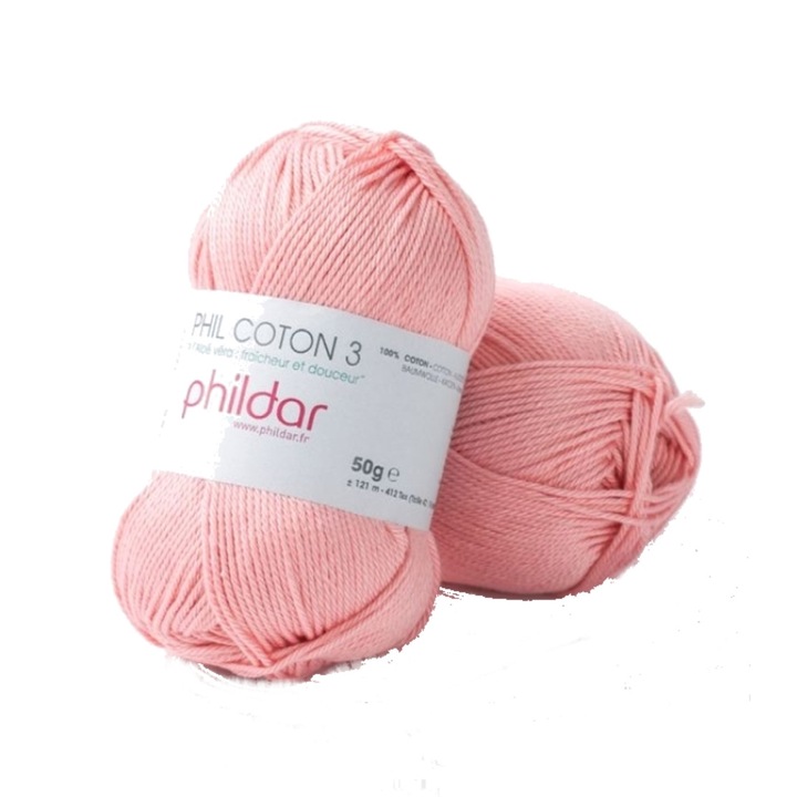 Phil Coton 3 1092 Rose Salmon fonal, hossza 121 méter