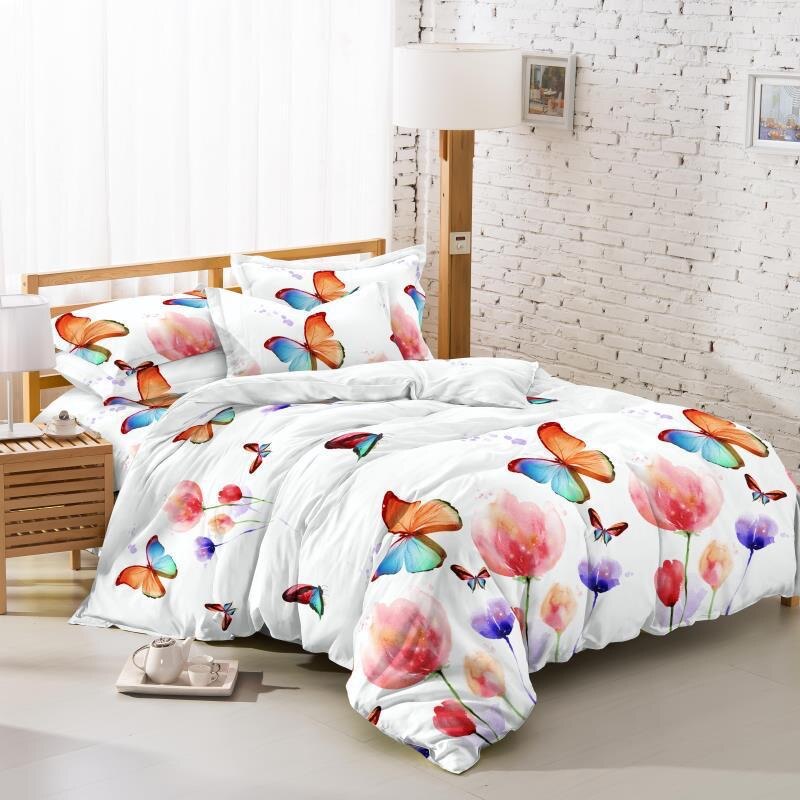 Lenjerie de pat cu doua fete bumbac de lux 2 persoane, 6 piese, color Katia474