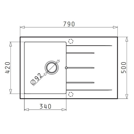 Pachet chiuveta + baterie de bucatarie Pyramis ALAZIA 790x500mm, adancime cuva 200mm, reversibila, baterie ADRIA, montare pe blat, finisaj bej