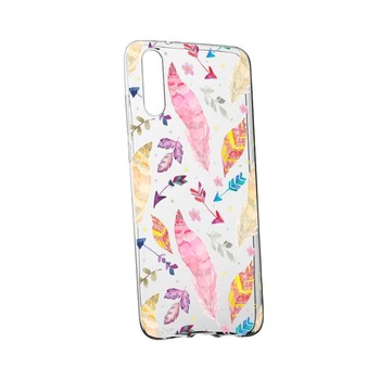 Husa pentru Samsung Galaxy M10, Feathers, 68, Silicon Husa pentru Samsung Galaxy M10, Feathers, 68, Silicon
