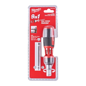 Surubelnita cu clichet, multi-bit, 9 in 1, PH/PZ/TX/SL, Milwaukee Surubelnita cu clichet, multi-bit, 9 in 1, PH/PZ/TX/SL, Milwaukee