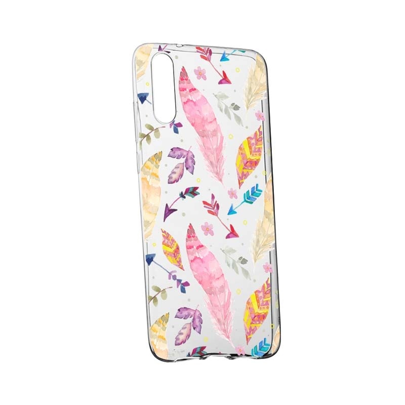 Husa pentru Xiaomi Mi 8 Pro, Feathers, 68, din silicon premium, rezistenta la uzura, anti-alunecare