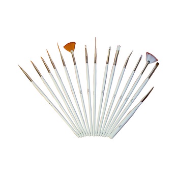 Set 15 pensule nail art - Go Pro All White Set 15 pensule nail art - Go Pro All White