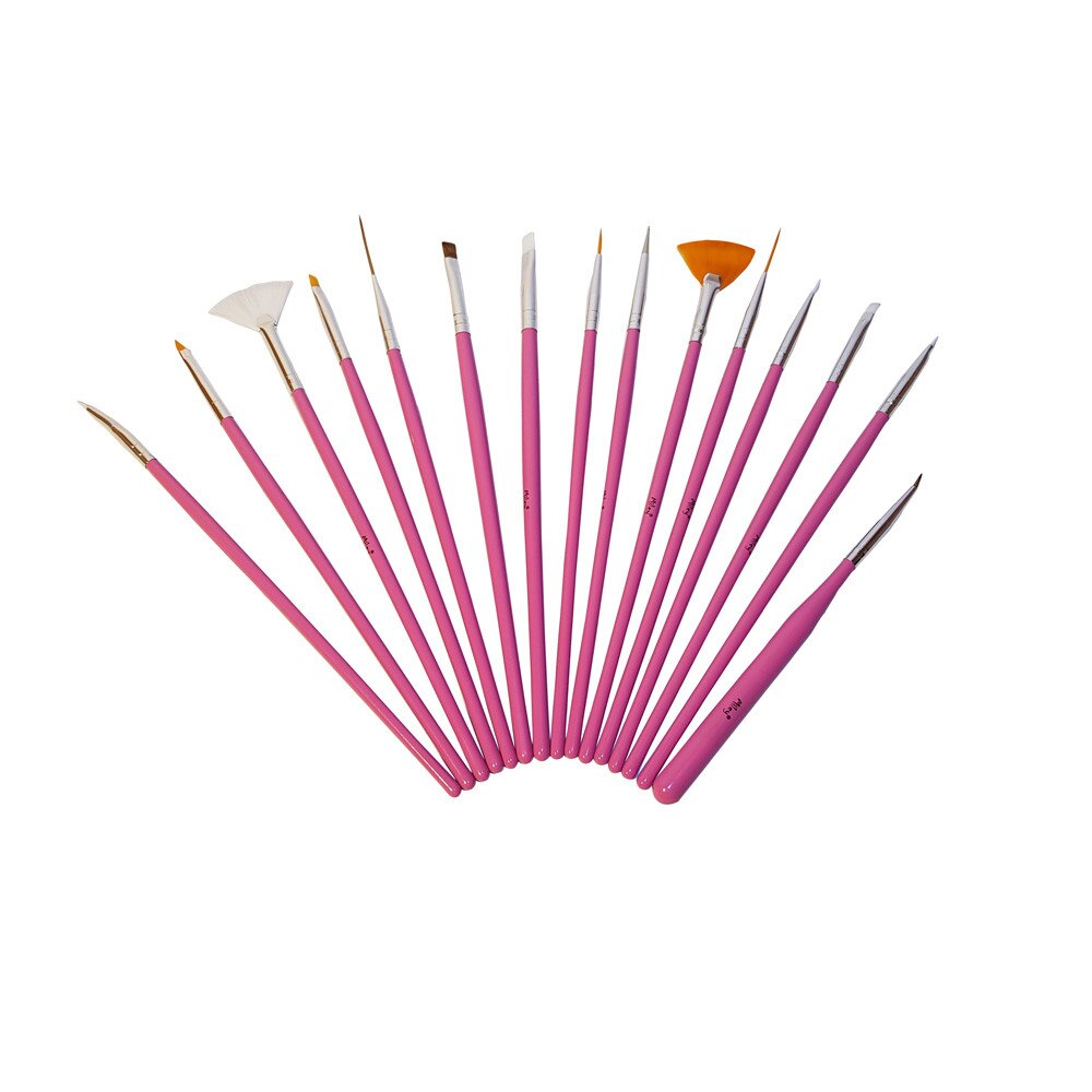 Set 15 pensule nail art - Go Pro All Pink Miley