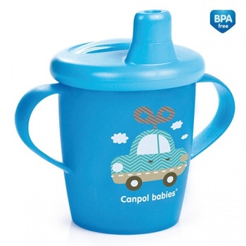 Canita anti-varsare 250 ml albastra, +12 luni, Canpol 31/200 Canita anti-varsare 250 ml albastra, +12 luni, Canpol 31/200