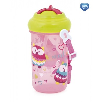 Pahar cu pai 200 ml, +3 ani, bufnita, Canpol, 4/102 Pahar cu pai 200 ml, +3 ani, bufnita, Canpol, 4/102