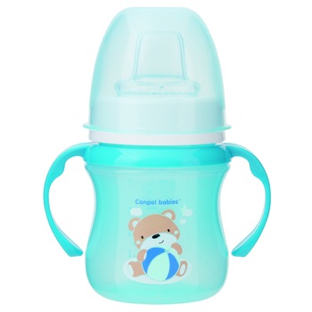 Canita antrenament easy start 120 ml, +6 luni, albastra, Canpol, 35/207 Canita antrenament easy start 120 ml, +6 luni, albastra, Canpol, 35/207