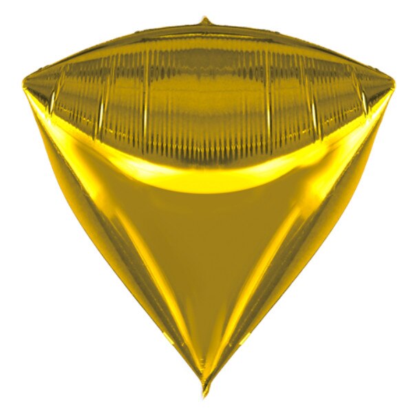 Balon Folie Romb, Diamant, Gold, 45 cm