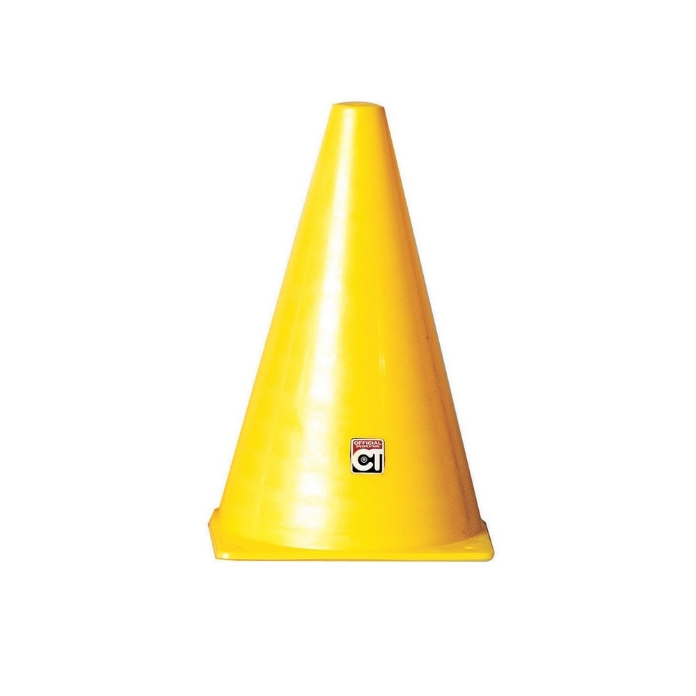 Con plastic antrenament 23 cm, din PVC rezistent, semiflexibil, pentru exterior/interior, Galben