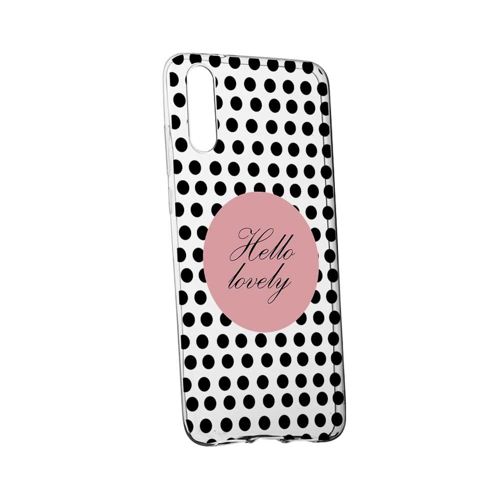 Husa pentru Samsung Galaxy A70, din silicon premium, rezistenta la uzura, anti-alunecare, Slim, Hello Lovely, 163